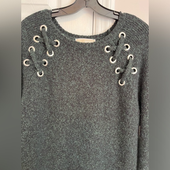 Michael Michael Kors Women’s Sweater Green Size Large String Front Embellishment - Picture 5 of 10